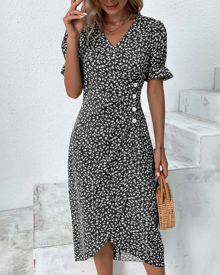 Ellaine – Floral summer dress with tummy coverage