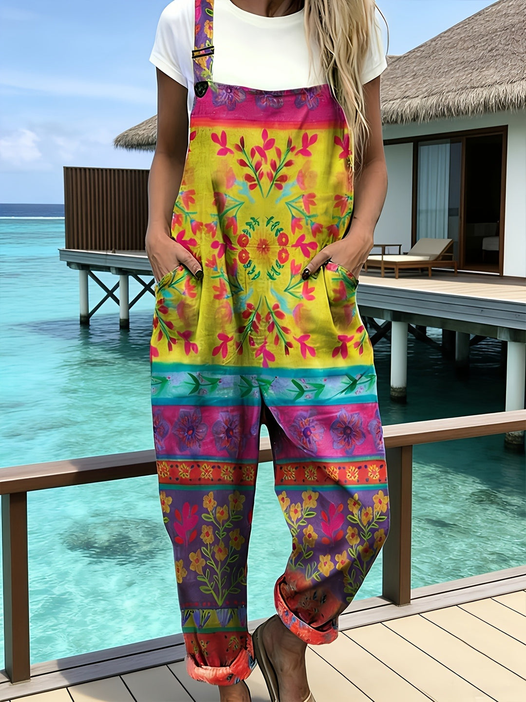 Bloomridge | Vibrant Garden Escape Dungarees