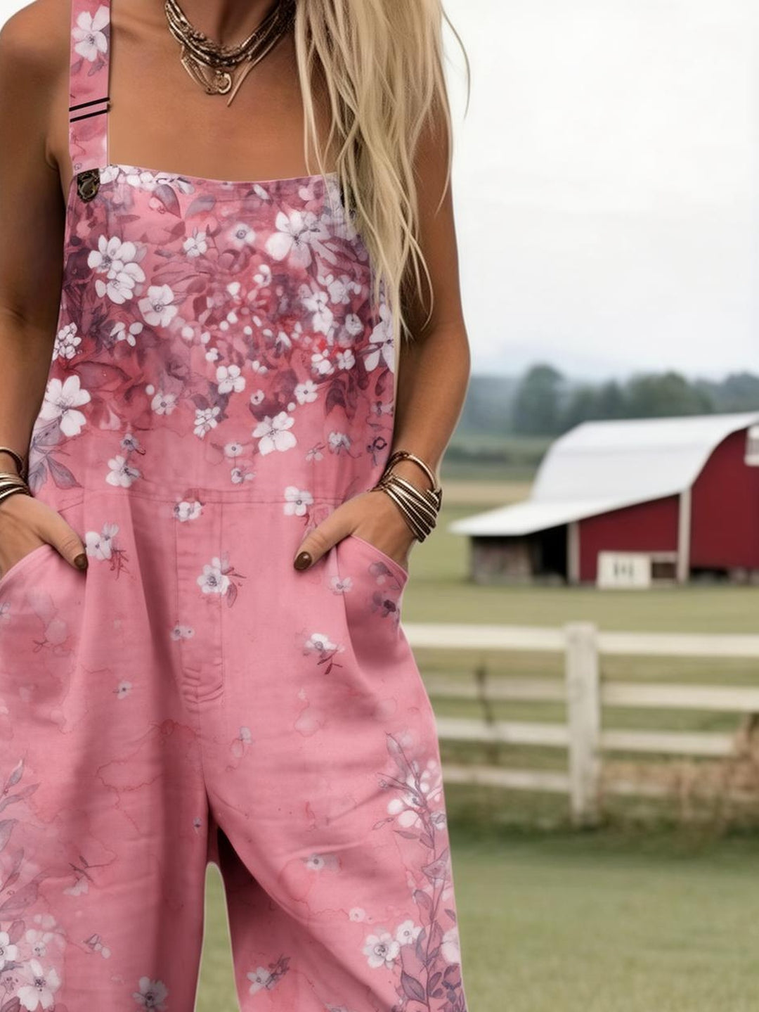 Petalwyn | Soft Blossom Garden Dungarees