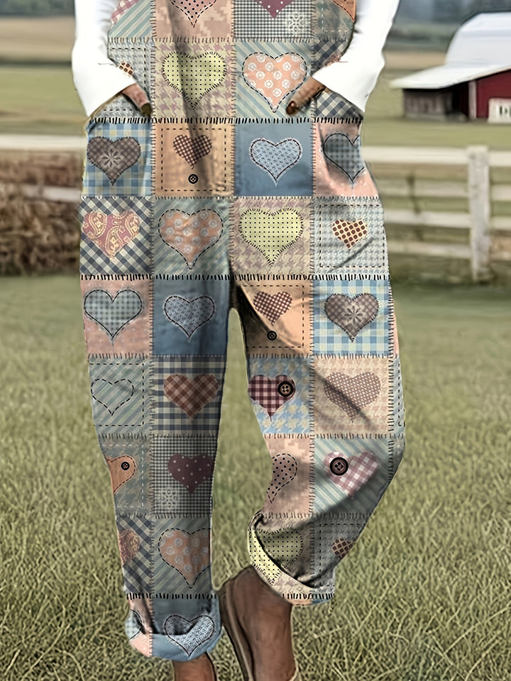 Mabel | Cottage Heart Patchwork Dungarees
