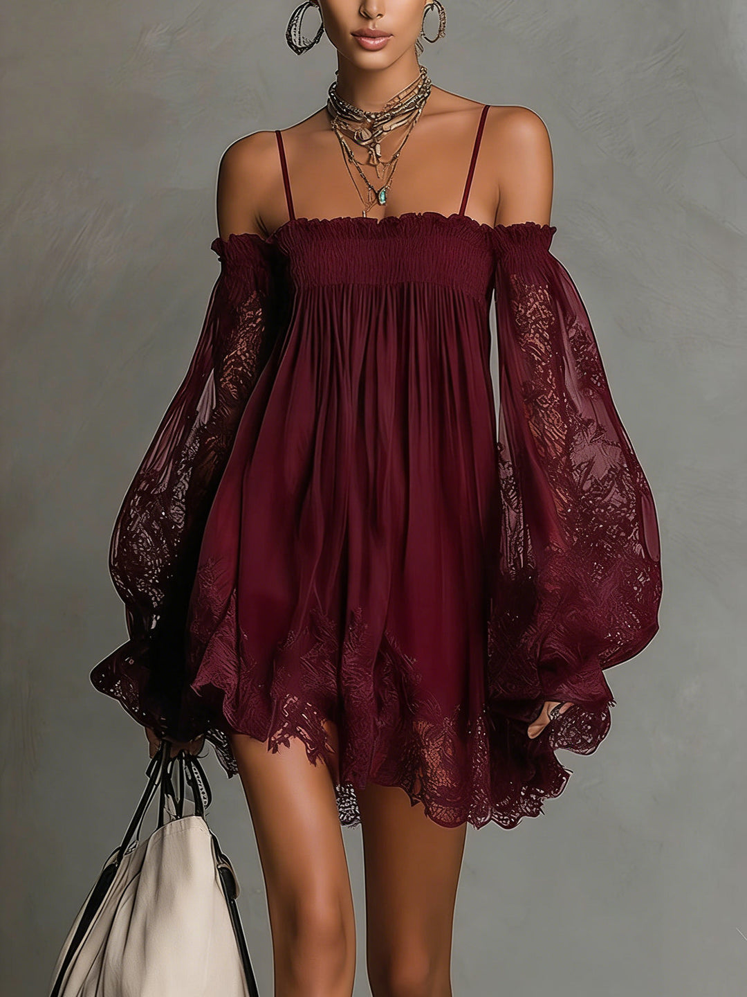 Noira | Soft Chiffon Evening Mini Dress