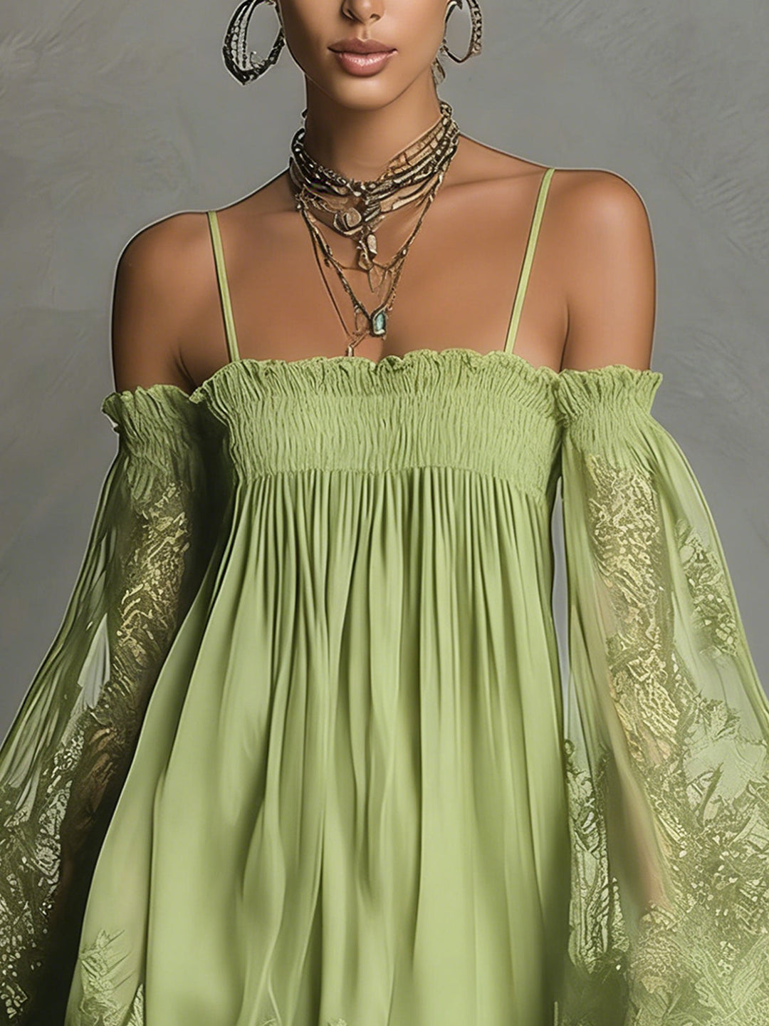 Noira | Soft Chiffon Evening Mini Dress