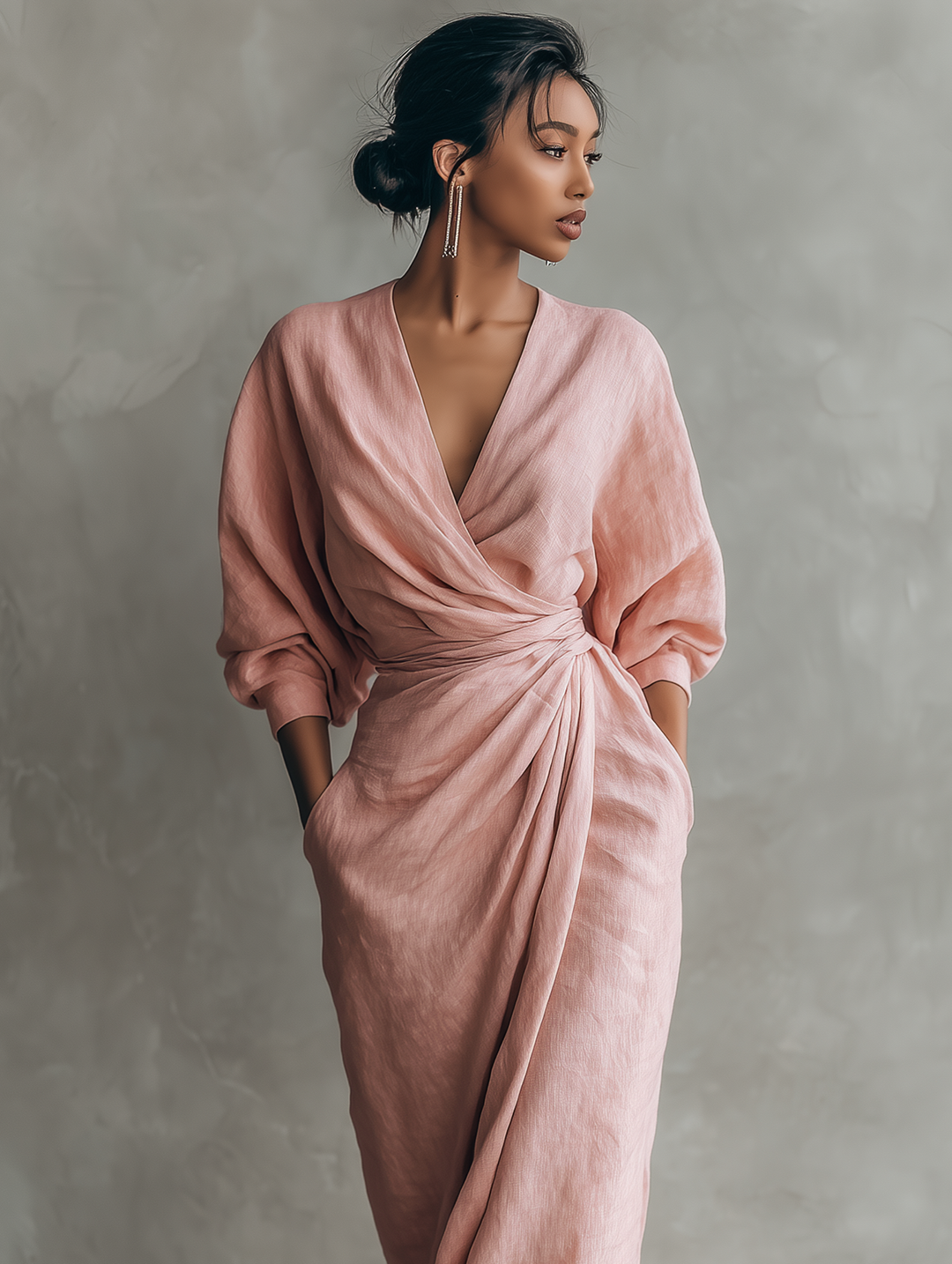 Elara | Linen Blend Maxi Dress