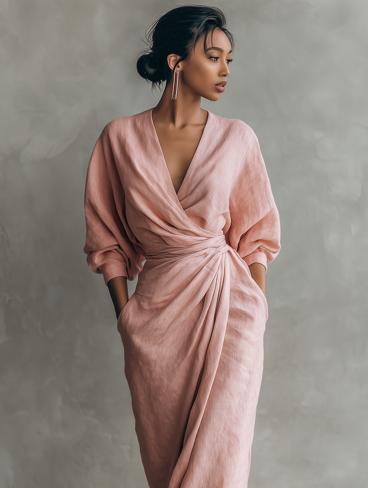 Elara | Linen Blend Maxi Dress