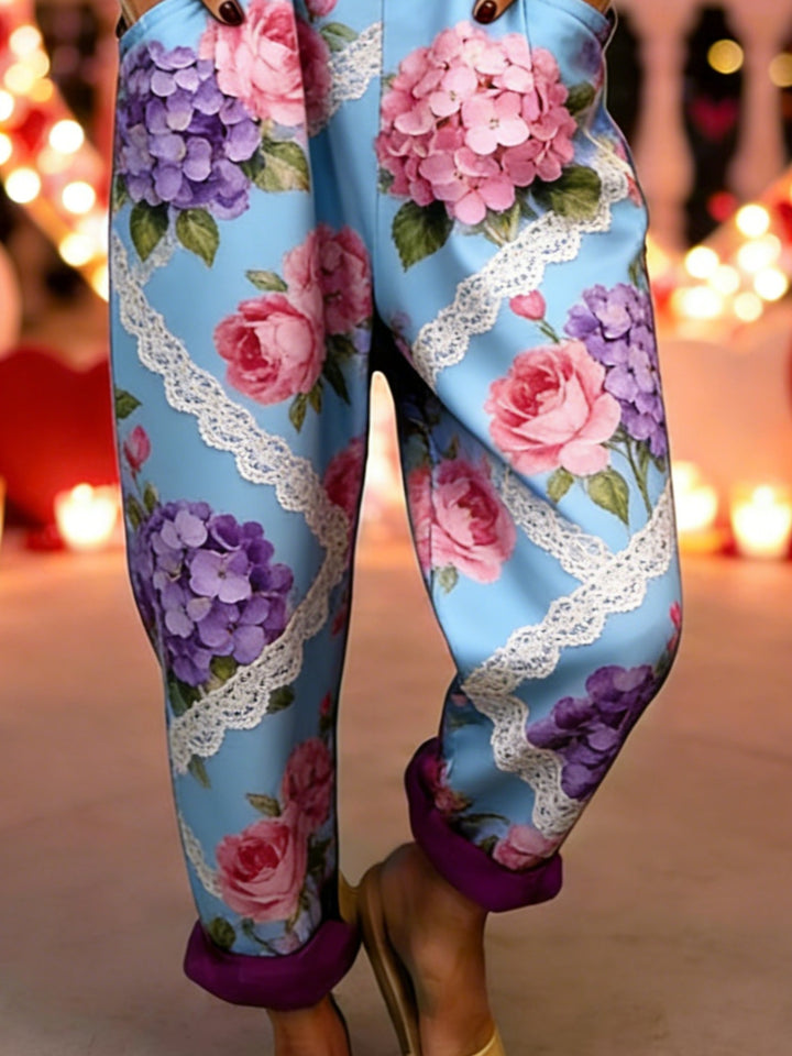 Fairbourne | Hydrangea Lace Bloom Dungarees