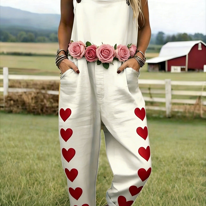 Ashbourne | Soft Rose Detail Dungarees
