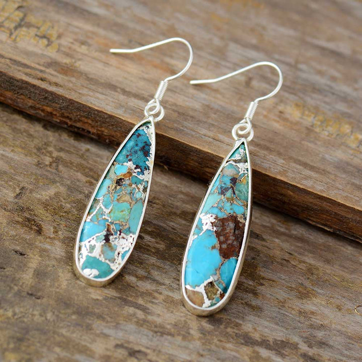 Turquoise Jasper Drop Earrings