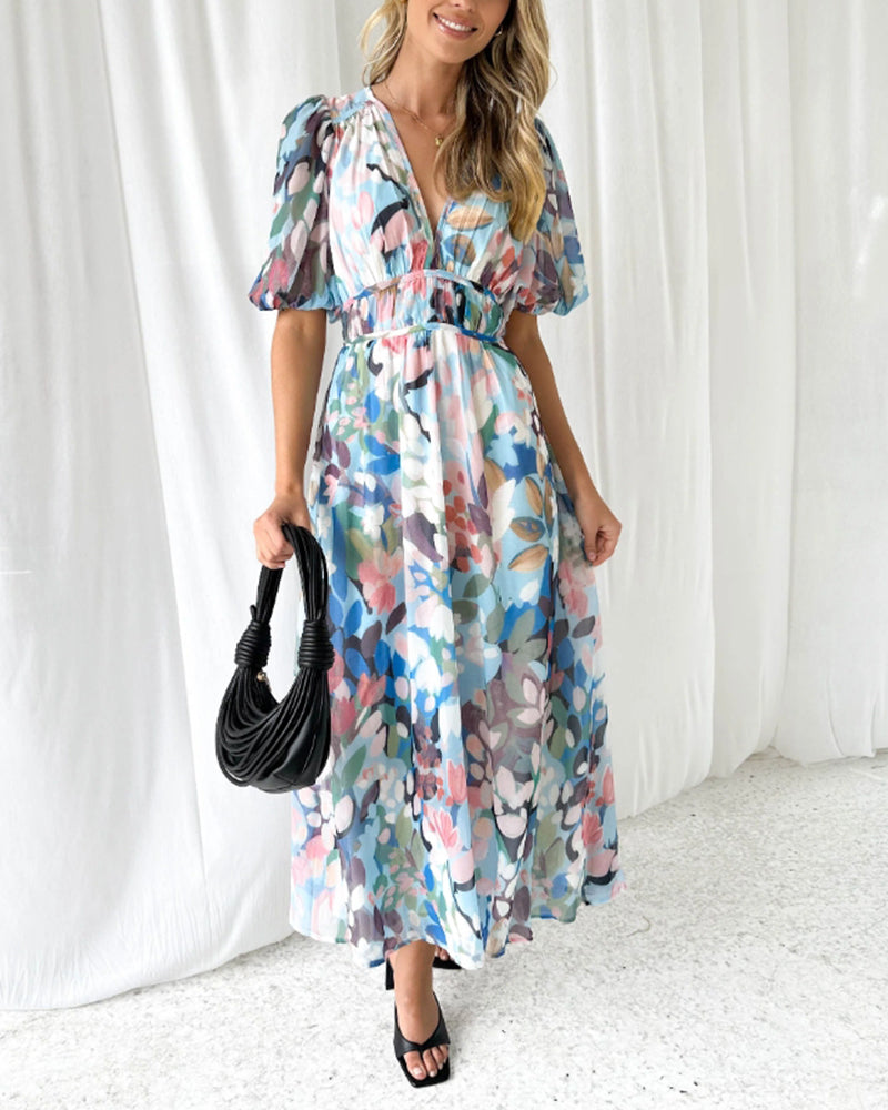 Corrine | Soft Floral Everyday Midi Dress