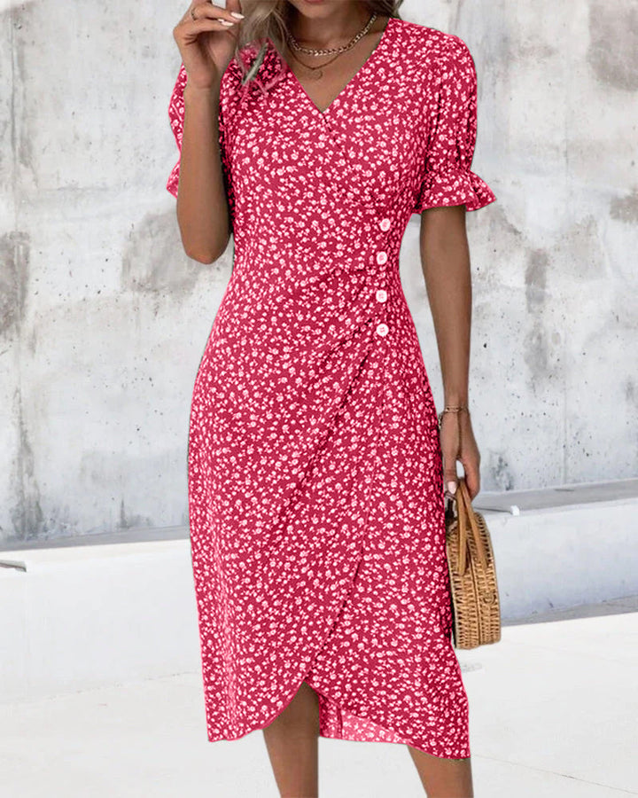 Ellaine – Floral summer dress with tummy coverage