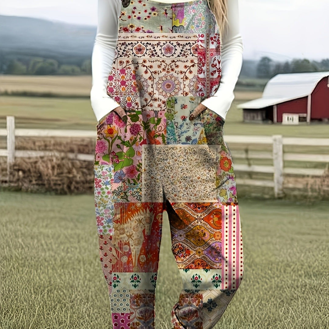 Maribel | Artisan Patchwork Garden Dungarees