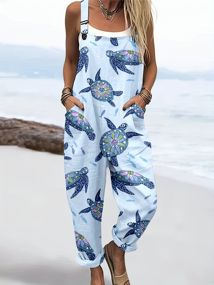 Elowen | Coastal Calm Turtle Dungarees