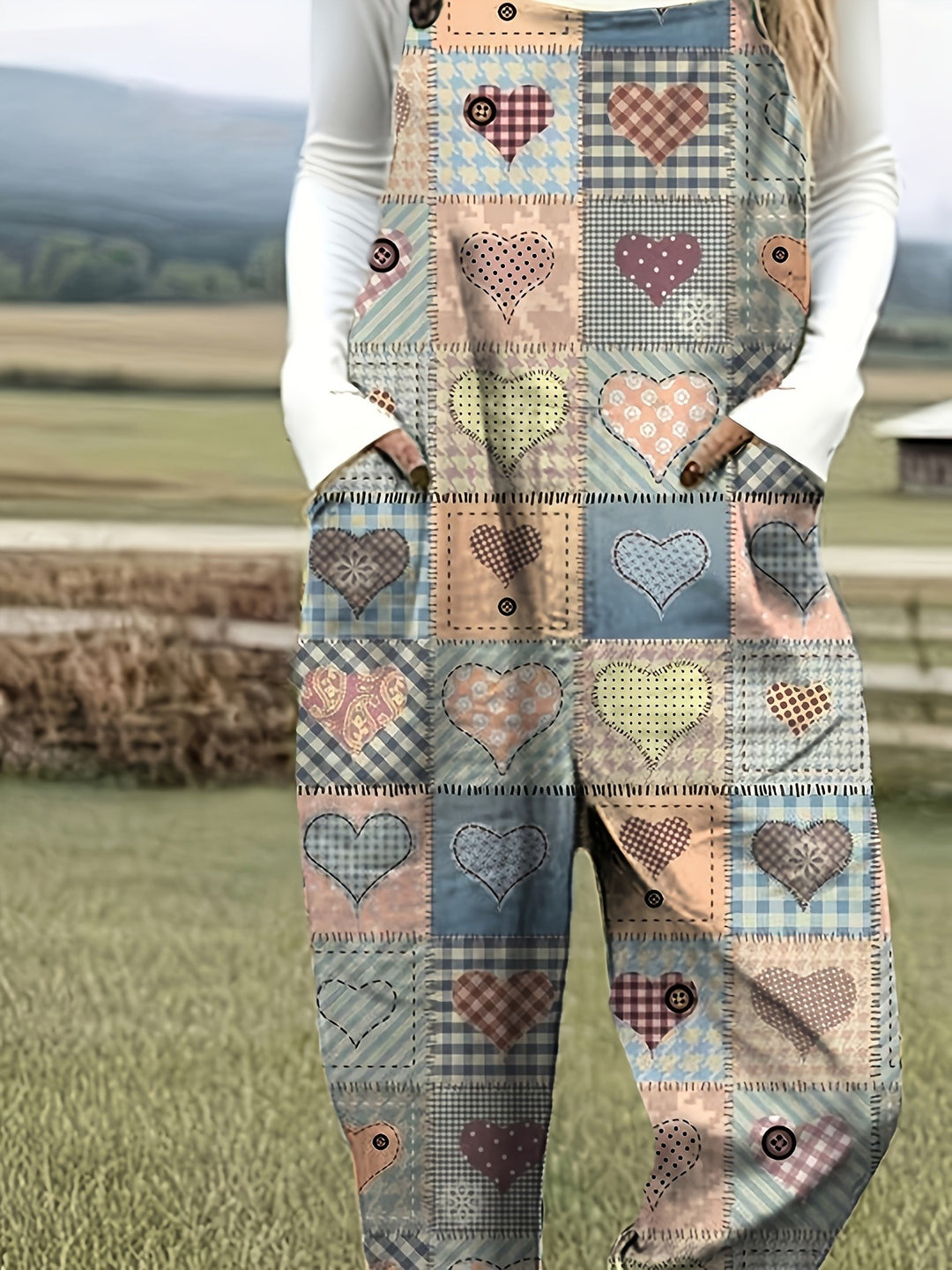 Mabel | Cottage Heart Patchwork Dungarees