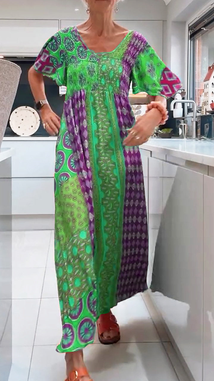 Jennie – Elegant Paisley Midi Dress