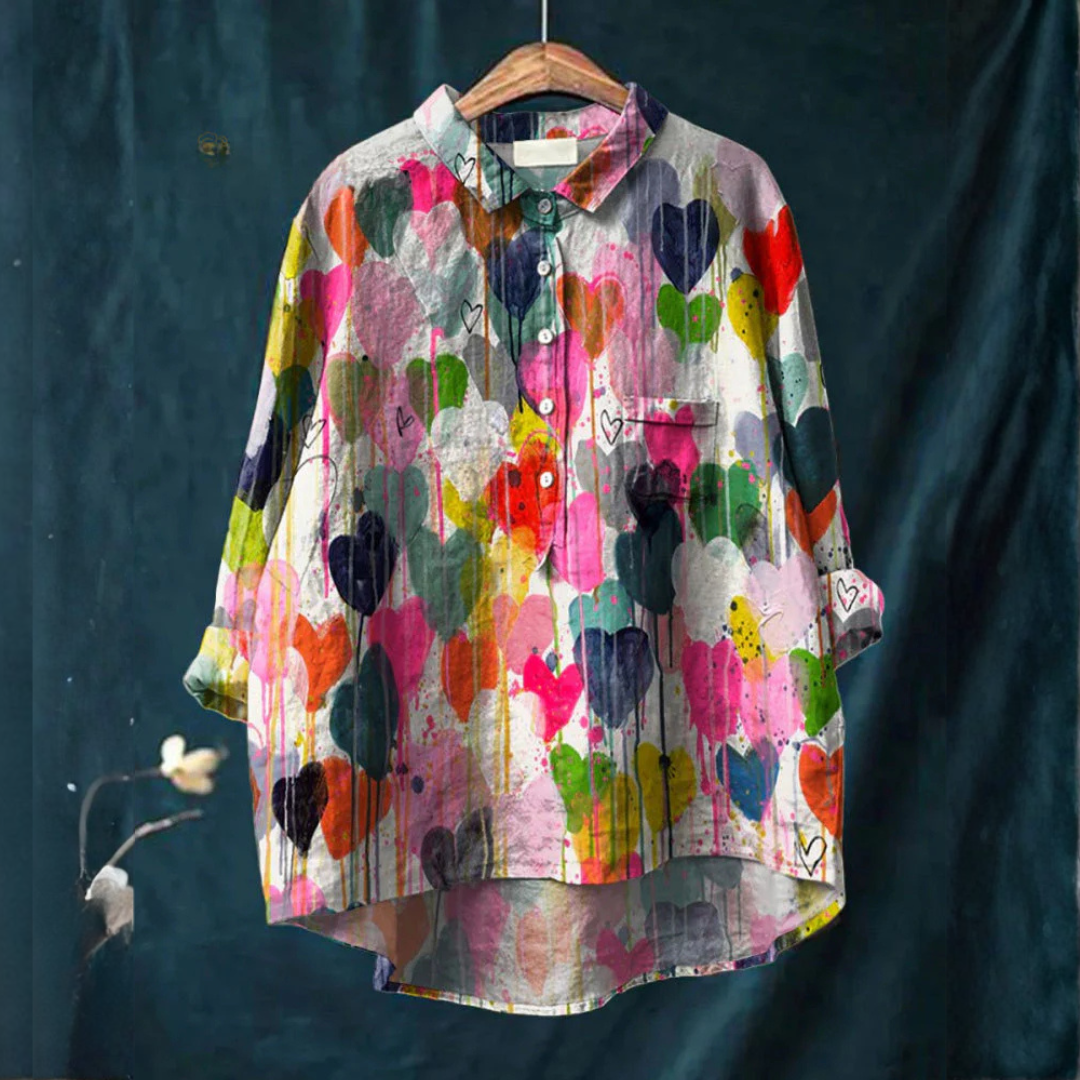 Carlotta – Patterned linen shirt
