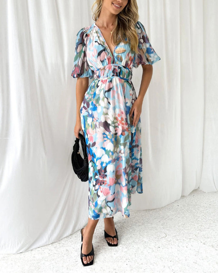 Corrine | Soft Floral Everyday Midi Dress
