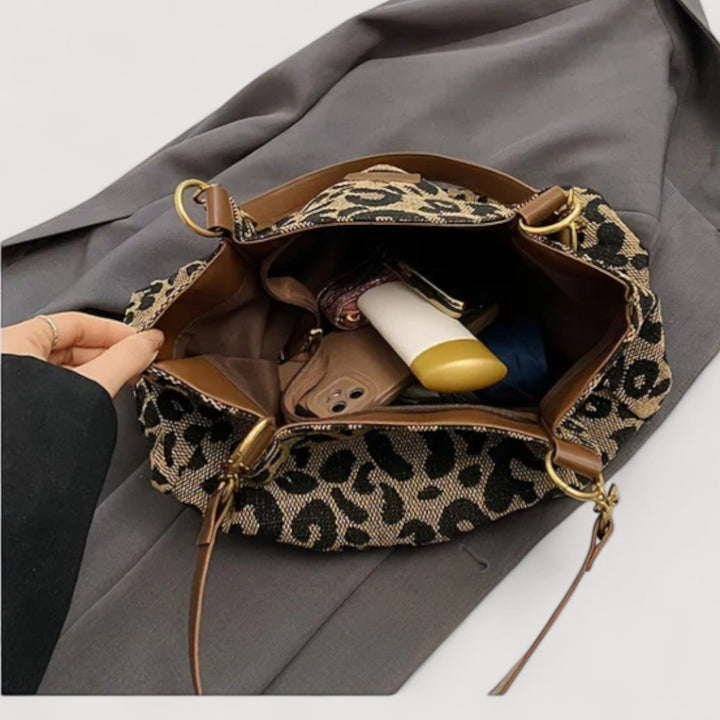 Lévrier – Leopard Print Canvas Tote Bag