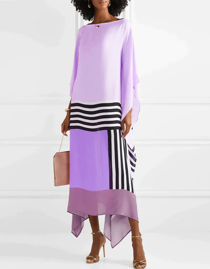 Xyrelvyn | Elegant Colorblock Maxi Dress
