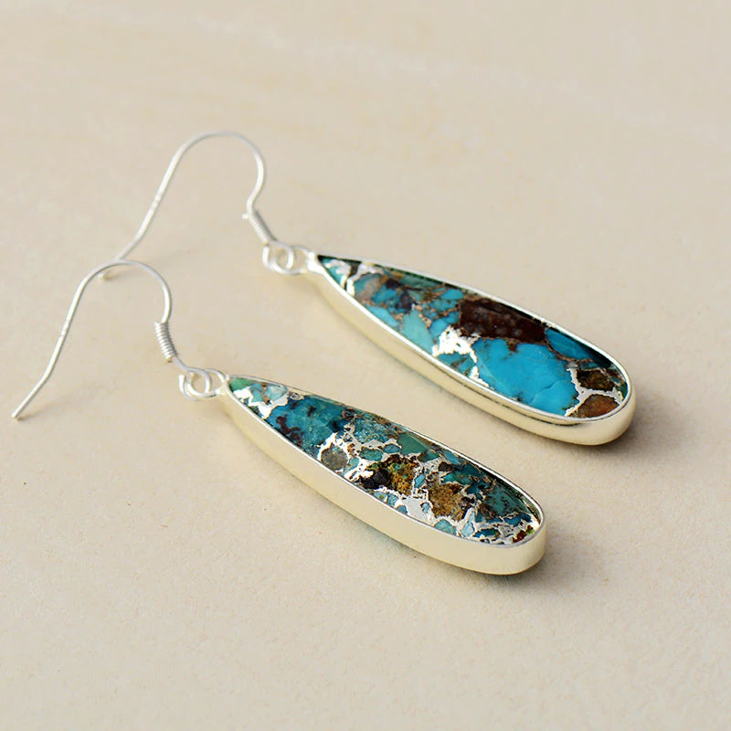 Turquoise Jasper Drop Earrings