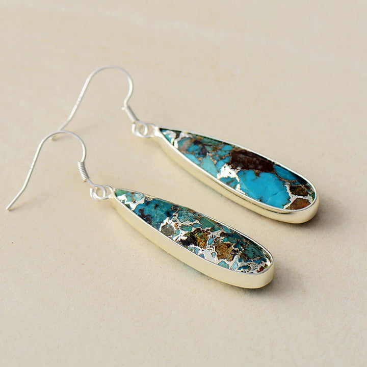 Turquoise Jasper Drop Earrings