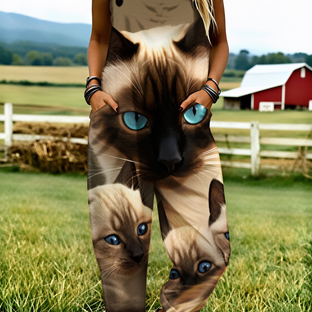 Lydia | Soft Siamese Cat Comfort Dungarees