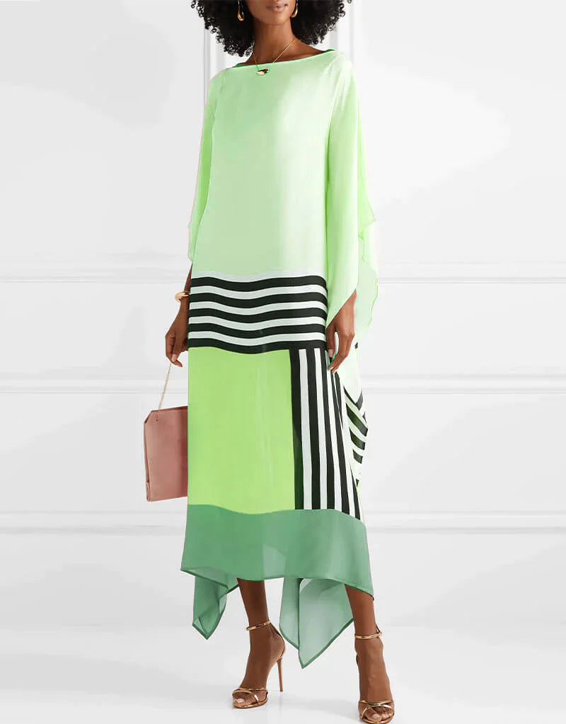 Xyrelvyn | Elegant Colorblock Maxi Dress