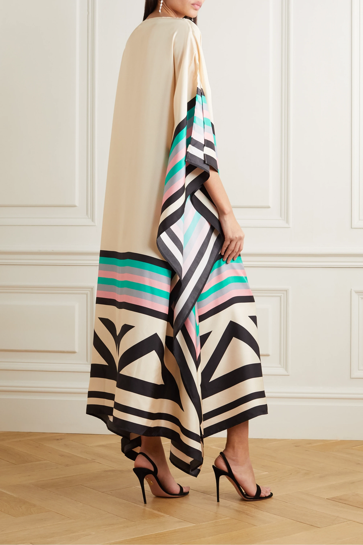 Xyrelvyn | Elegant Colorblock Maxi Dress