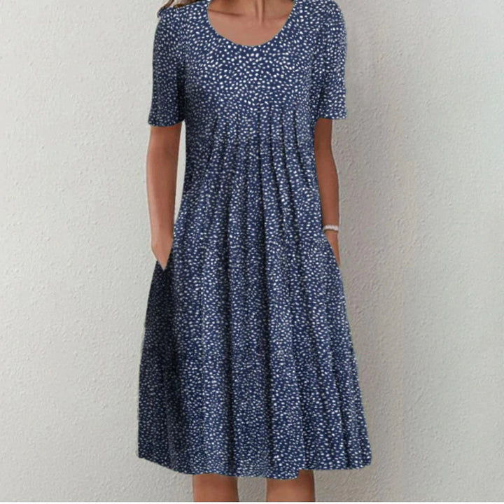 Emelie – Elegant Layered Tummy-Coverage Dress