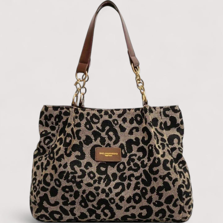 Lévrier – Leopard Print Canvas Tote Bag