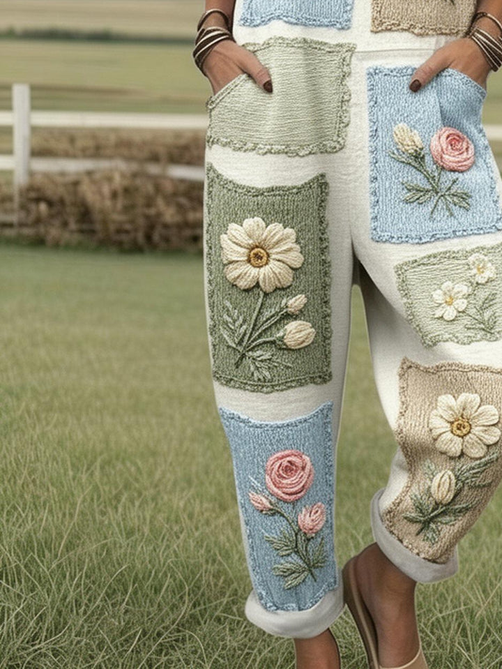 Saylor | Meadow Stitch Patchwork Dungarees
