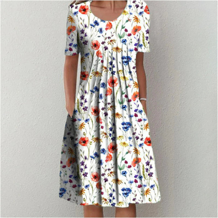 Emelie – Elegant Layered Tummy-Coverage Dress