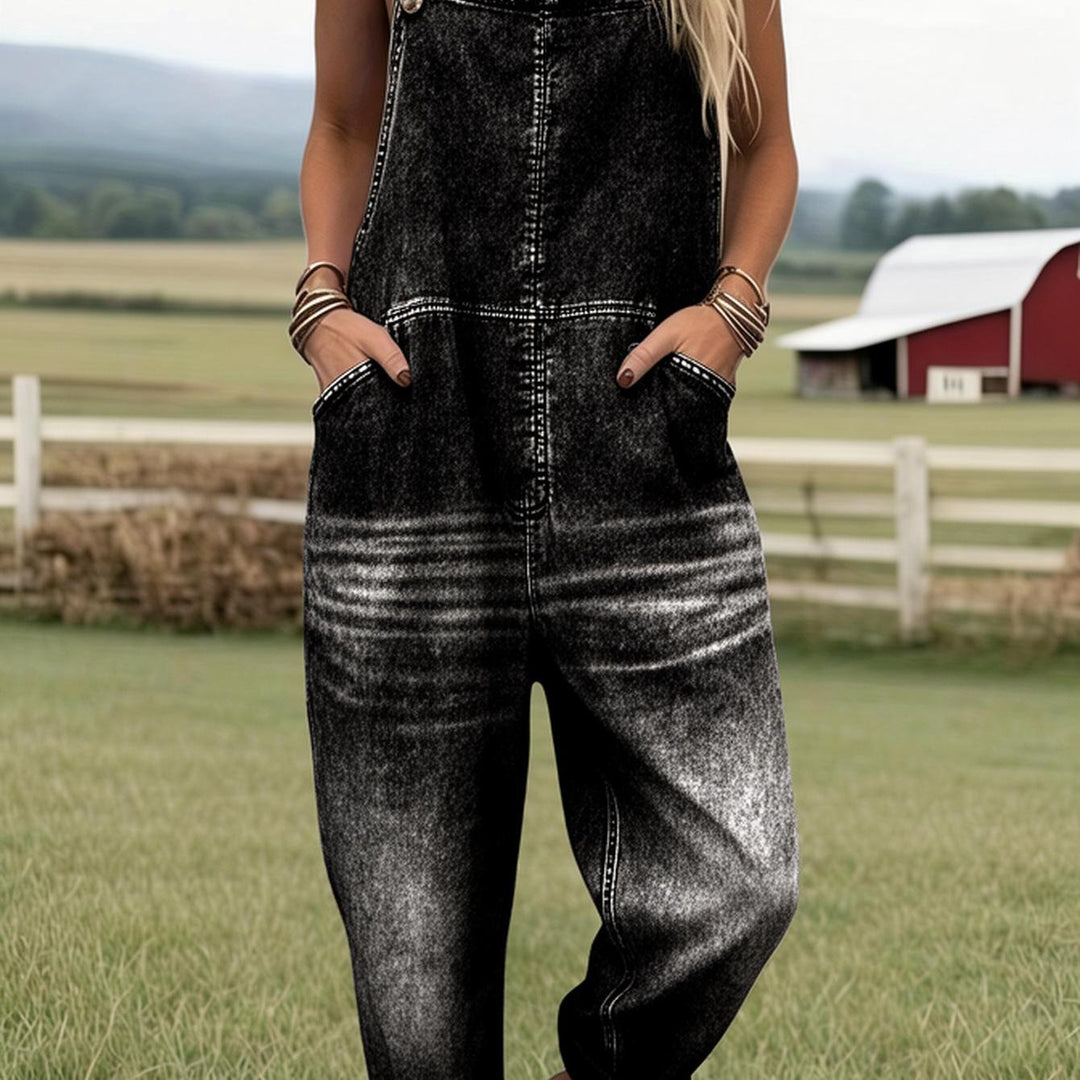 Whitmore | Midnight Washed Denim Dungarees