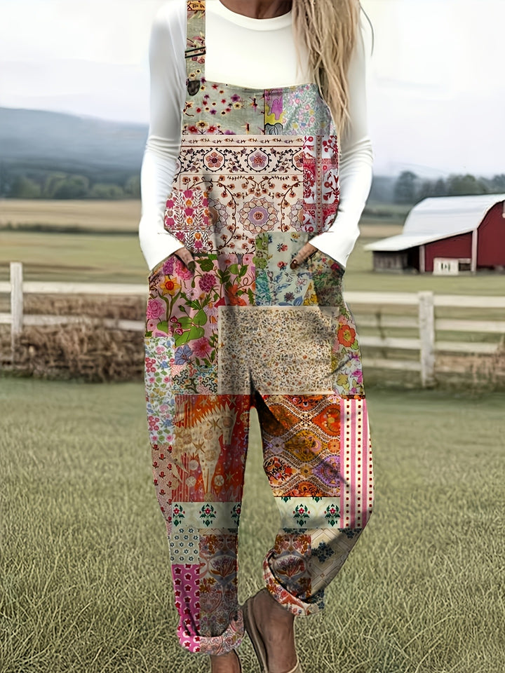 Maribel | Artisan Patchwork Garden Dungarees
