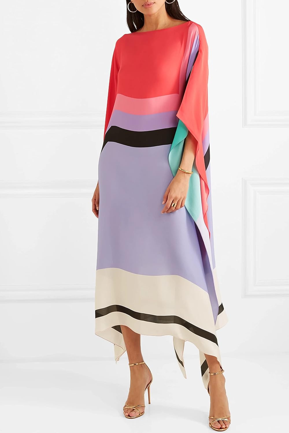 Xyrelvyn | Elegant Colorblock Maxi Dress