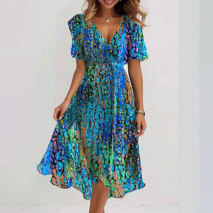 Mary – Elegant Blue Midi Dress