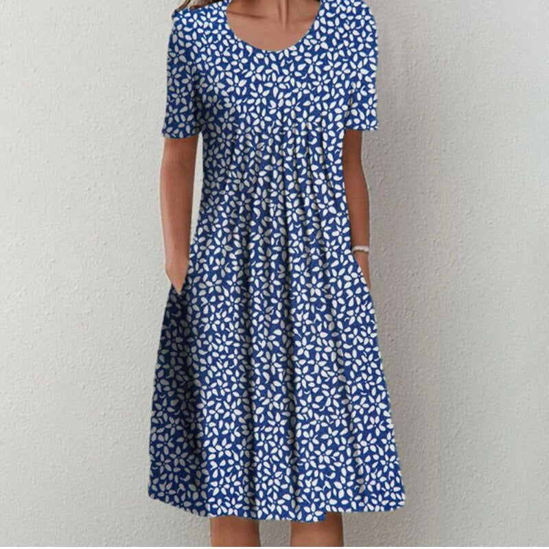 Emelie – Elegant Layered Tummy-Coverage Dress