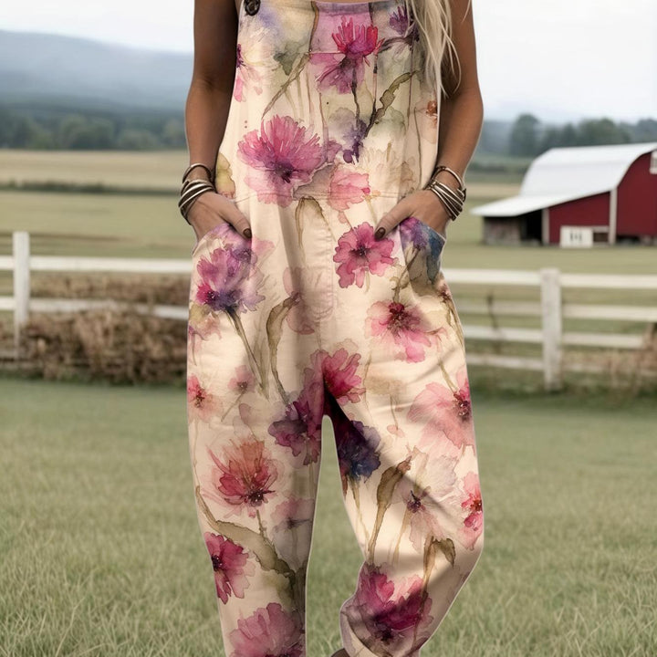Lindenmere | Blush Petal Drift Dungarees