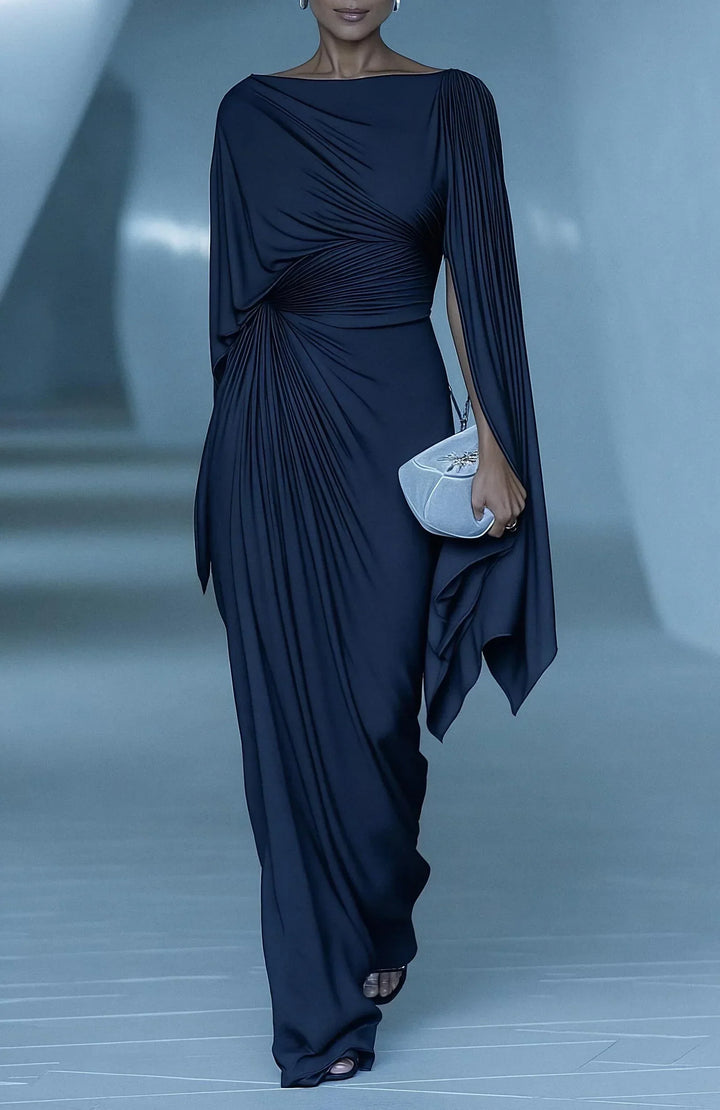 Valerisse | Draped Elegance Maxi Dress