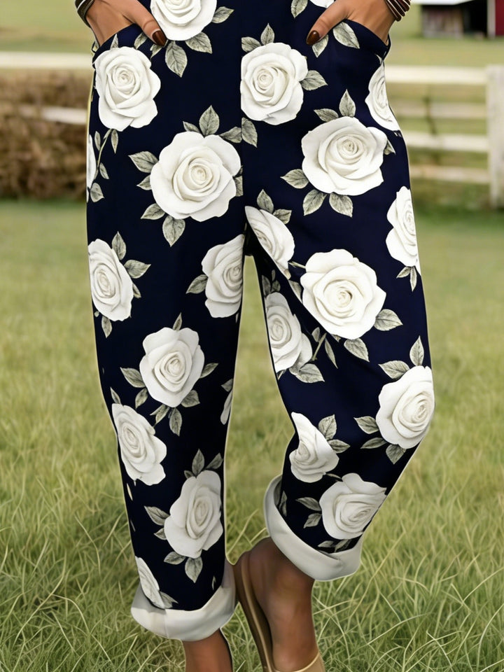 Windsor | Midnight Rose Garden Dungarees