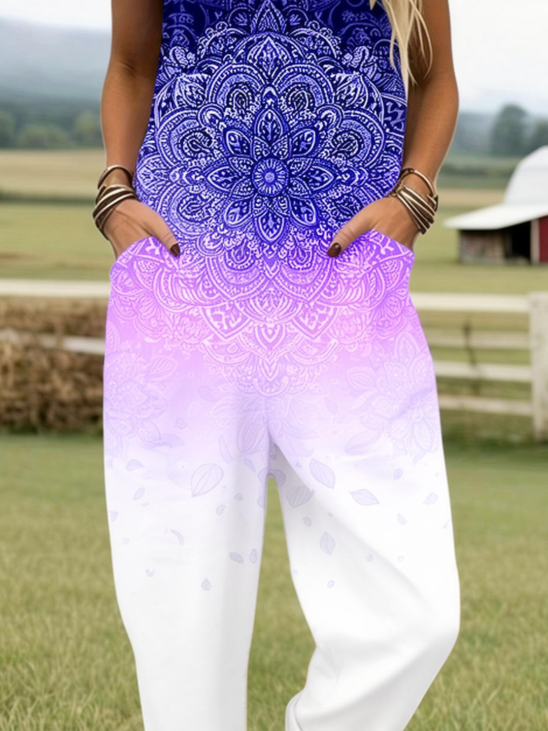 Lavelle | Soft Twilight Pattern Dungarees