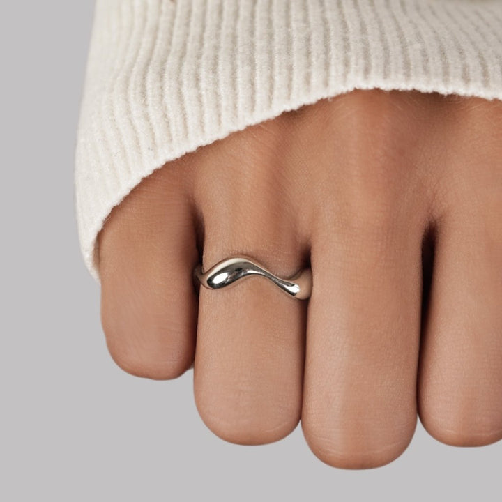 Silver Waves Ring