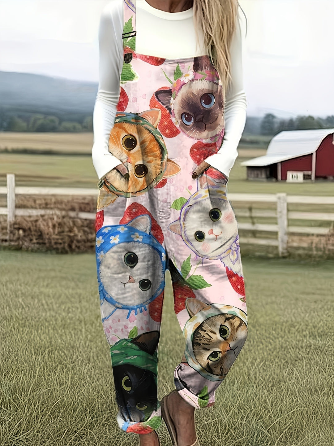 Brambley | Cottage Cat Garden Dungarees