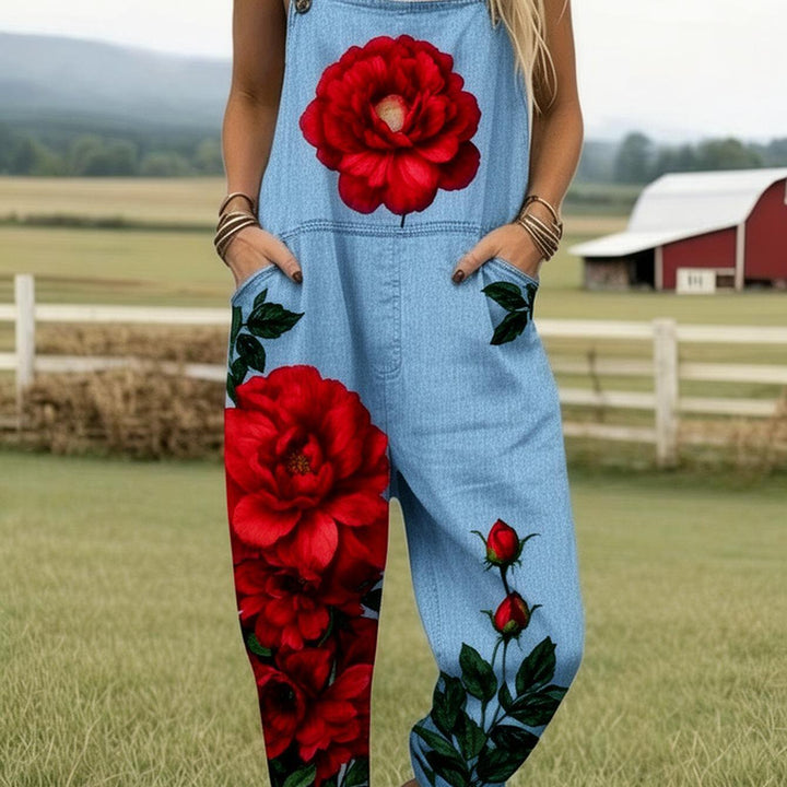 Rosehaven | Scarlet Garden Bloom Dungarees