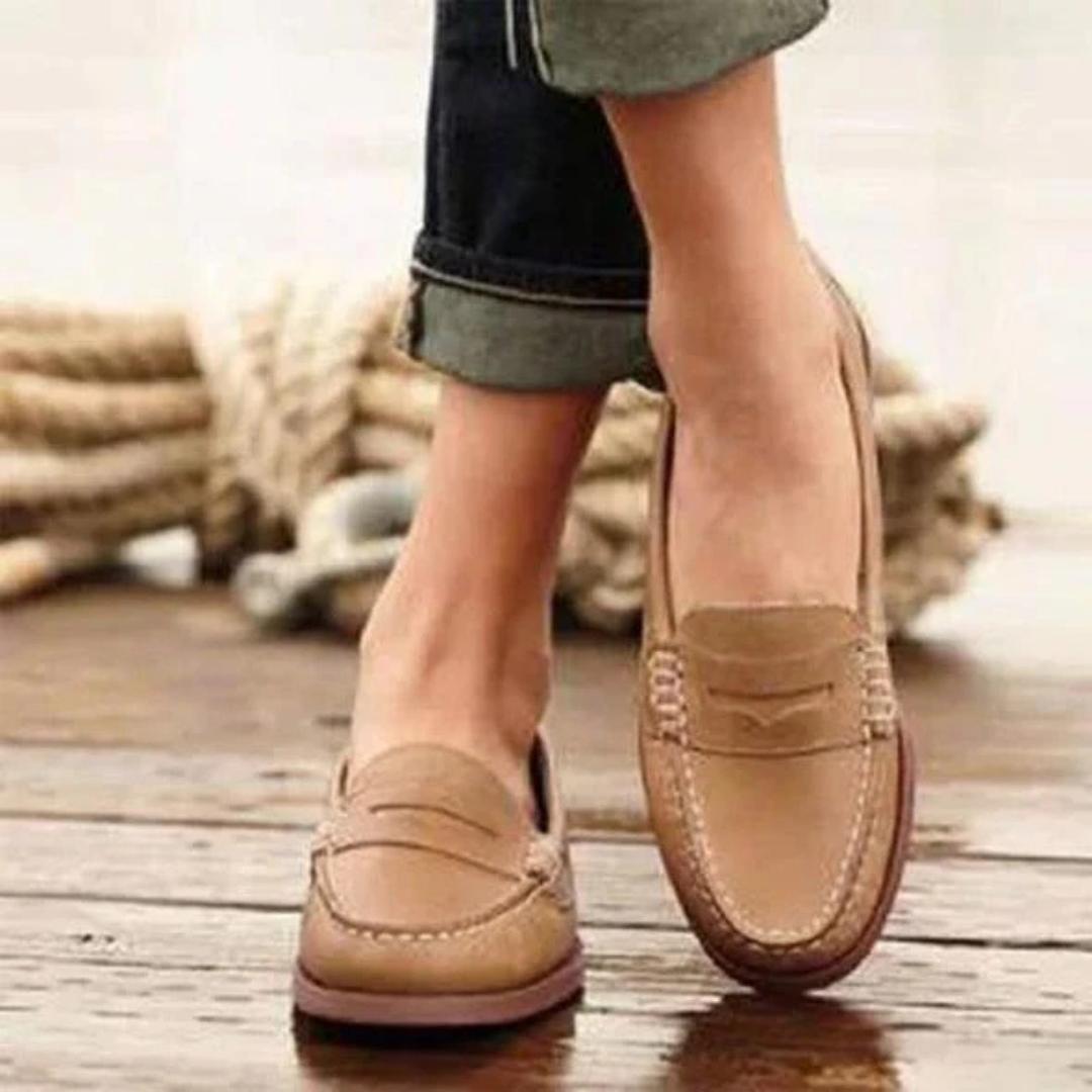 Classic Leather Penny Loafers | Hand-Stitched Detailing | Slip-On Comfort