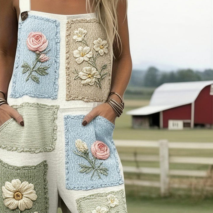 Saylor | Meadow Stitch Patchwork Dungarees