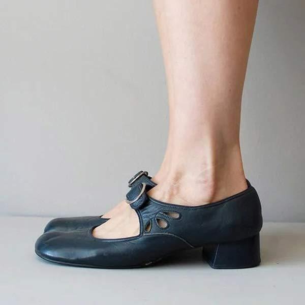 Timeless Elegance: Women's Leather Low Heel Shoes