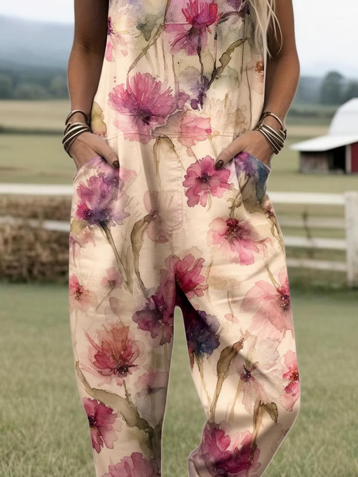 Lindenmere | Blush Petal Drift Dungarees
