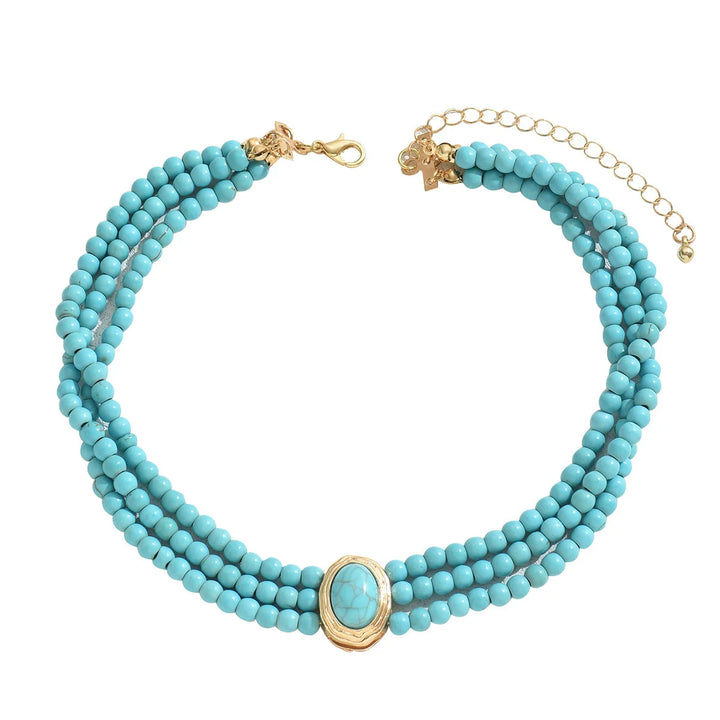 Elegant Vintage Turquoise Bead Necklace