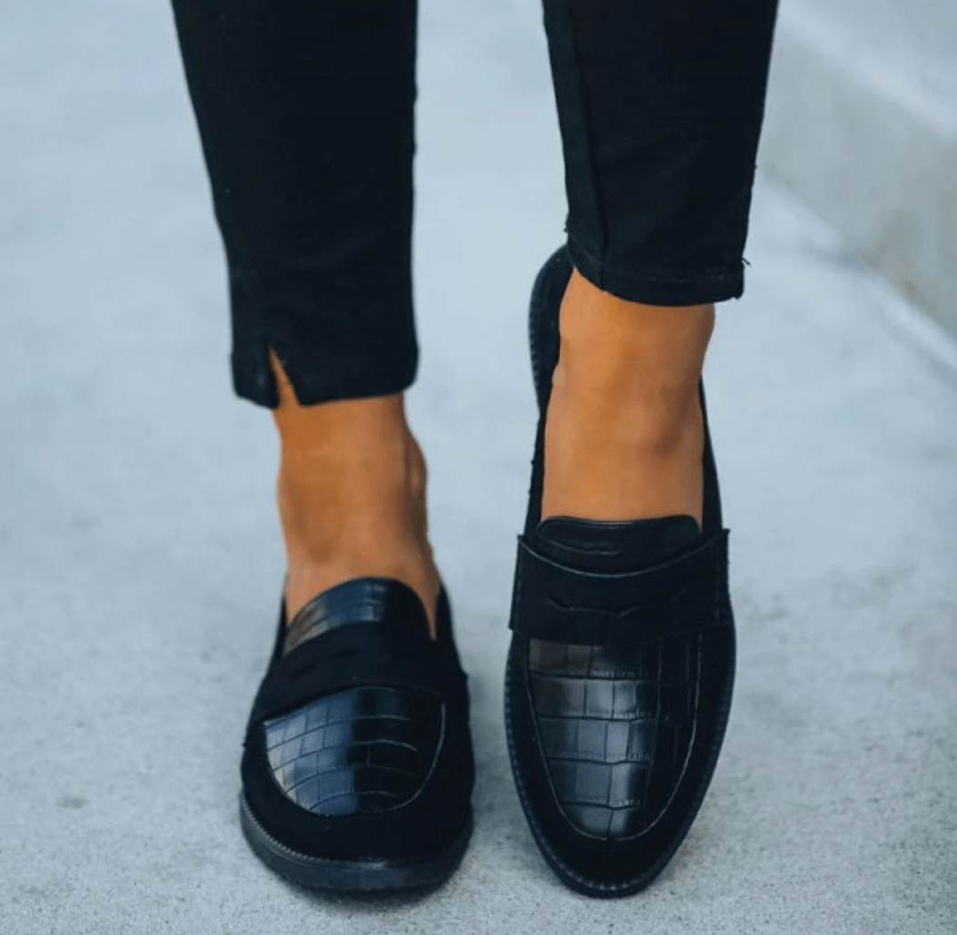 Textured PU Leather Loafers | Slip-On Style | Cushioned Everyday Sole