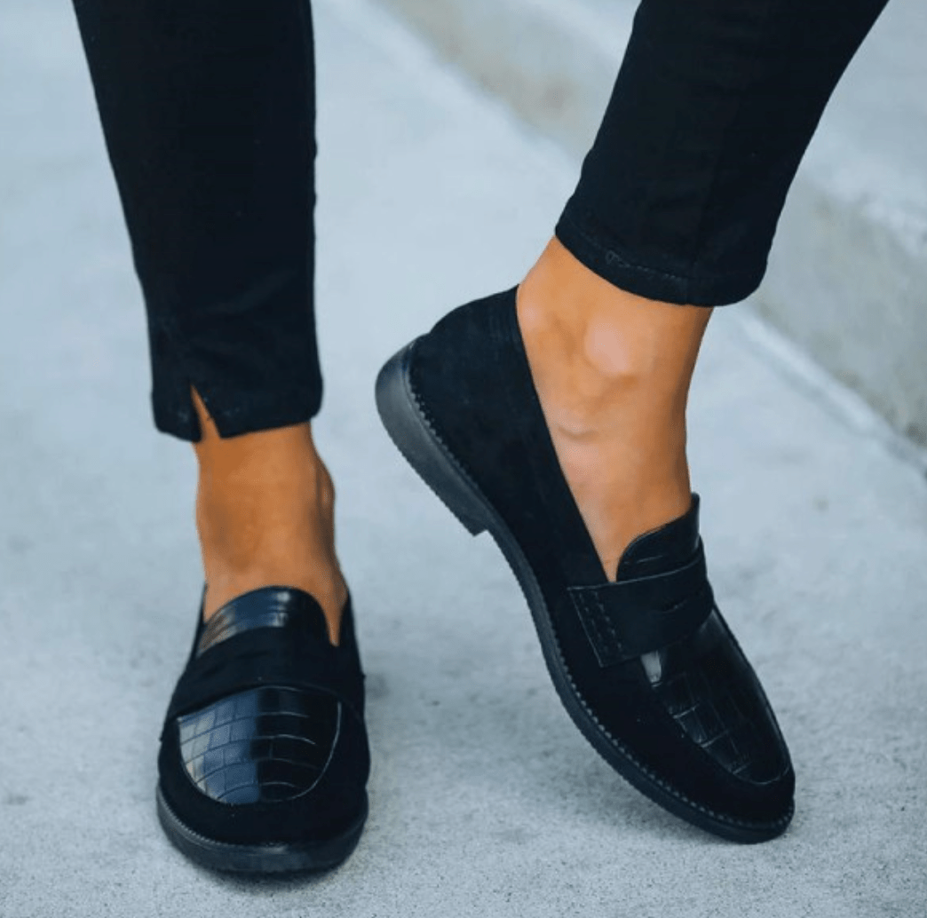 Textured PU Leather Loafers | Slip-On Style | Cushioned Everyday Sole
