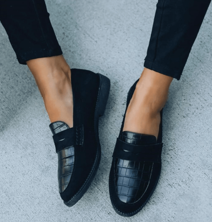 Textured PU Leather Loafers | Slip-On Style | Cushioned Everyday Sole